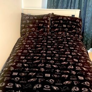 Vintage NFL NFC Pottery Barn Teen Velour Duvet Set Queen/Full w Redskins